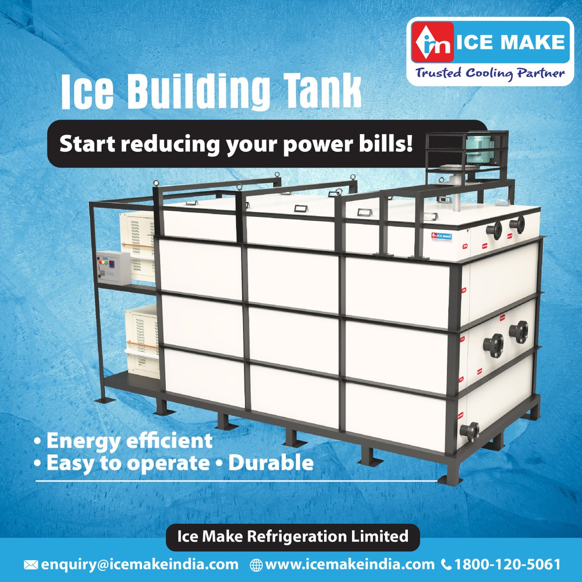 IceMakeRef's tweet photo. For further information, kindly connect through: Sales &
Enquiry: 1800-120-5061/ +91 9879107881/
9879107884, E-Mail: enquiry@icemakeindia.com,
website: https://t.co/jvdGaJs9Ur
#IceMake #IceMakeindia #IceBuildingTank #Tank
#IceBuilding #Durable
#Refrigeration #coldstorage #India https://t.co/FFKCgyn0Eg
