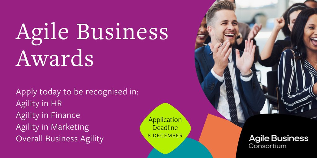 Want to SHOUT about what you've achieved in your agile transformation?🤩 We CAN'T WAIT to HEAR your stories at the Agile Business Awards! But HURRY! You have until 22.00 GMT TODAY to submit your application!👇 agilebusiness.org/agile-business… #Agile #BusinessAgility #AgileBusinessAwards