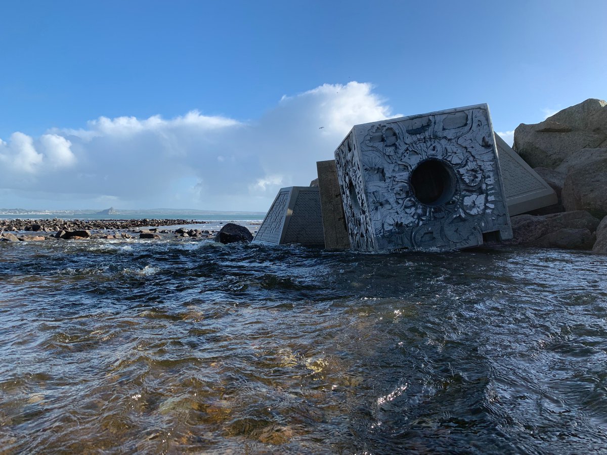 arc_marine's tweet photo. We have touchdown! The first batch of our #lowcarbon intertidal #reefcubes have been installed at a breakwater in #Newlyn, #Cornwall as part of an @EnvAgency trial project.
Here they’ll protect the coastline & community from breaking waves & provide habitat for marine life.🌍🌊 https://t.co/kcW58bctaS