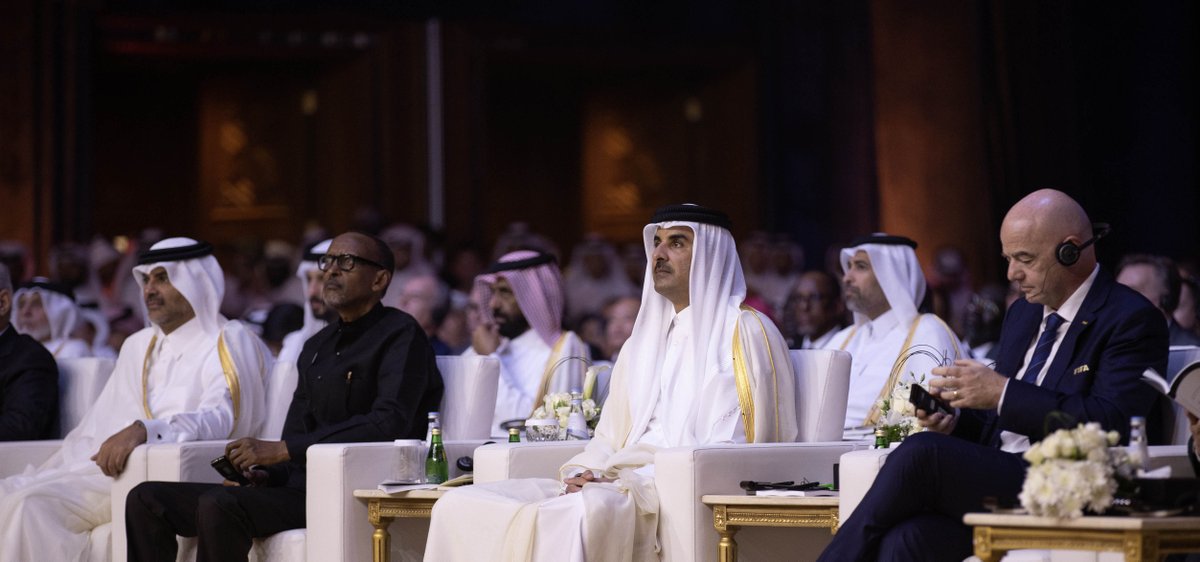 QatarNewsAgency's tweet photo. جانب من حفل جائزة "سمو الشيخ تميم بن حمد آل ثاني الدولية للتميز في مكافحة الفساد" 
#قنا https://t.co/Nd8PLhOiwT