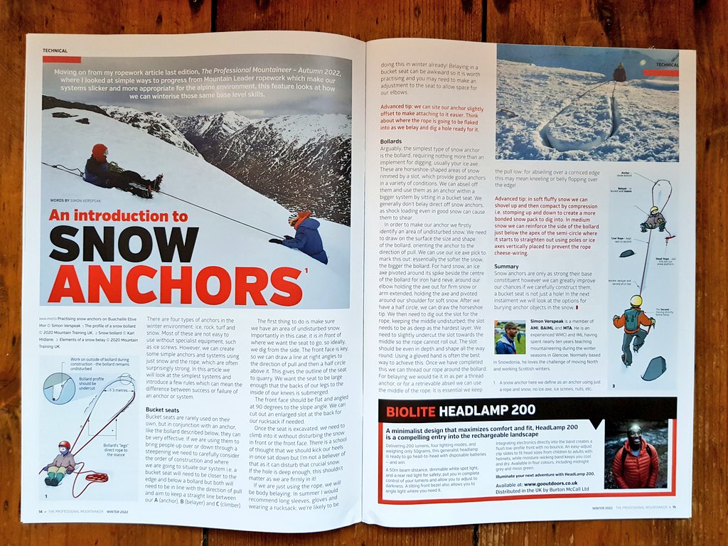 Pleased to see another article I've written for Professional Mountaineer in print, just in time for winter conditions on the hills! #mountaineering #winteriscoming