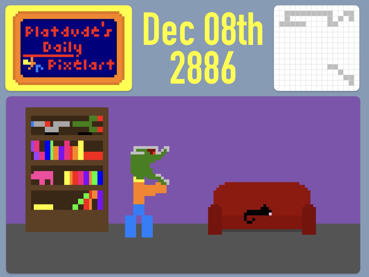 platdude's tweet photo. There's no waking Plattykitty, this morning.
Daily #pixelart at https://t.co/YeVYJQmtYH https://t.co/wdQ2SyS7Ne