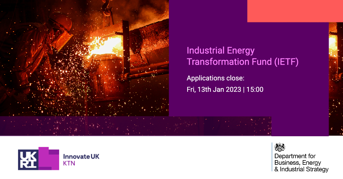 IUK_Defence's tweet photo. 📣 It’s your final opportunity to apply for funding, the IETF closes to applications at 15:00, Friday 13th January 2023. The £289m IETF delivered by @beisgovuk has been supporting the permanent deployment of #industrial #energy efficiency: https://t.co/SeBkIfVu7U https://t.co/muErRrcfTe