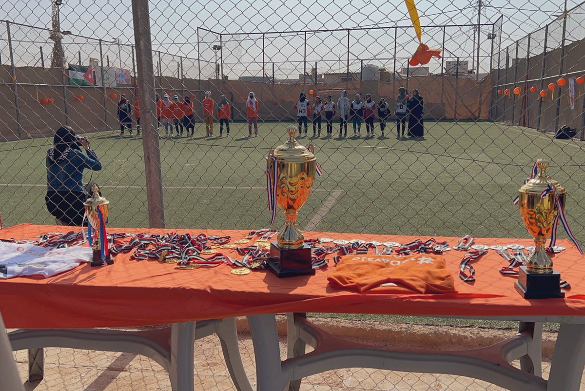 FarhasaadShahid's tweet photo. The football spirit is in full swing at Za’atari Refugee Camp🤩
Today at the #16DaysJO event young girls are playing in solidarity with all women around the world to unite against gender based violence! ⚽️💪🏽 #OrangeTheWorld https://t.co/inkK0GSUcp