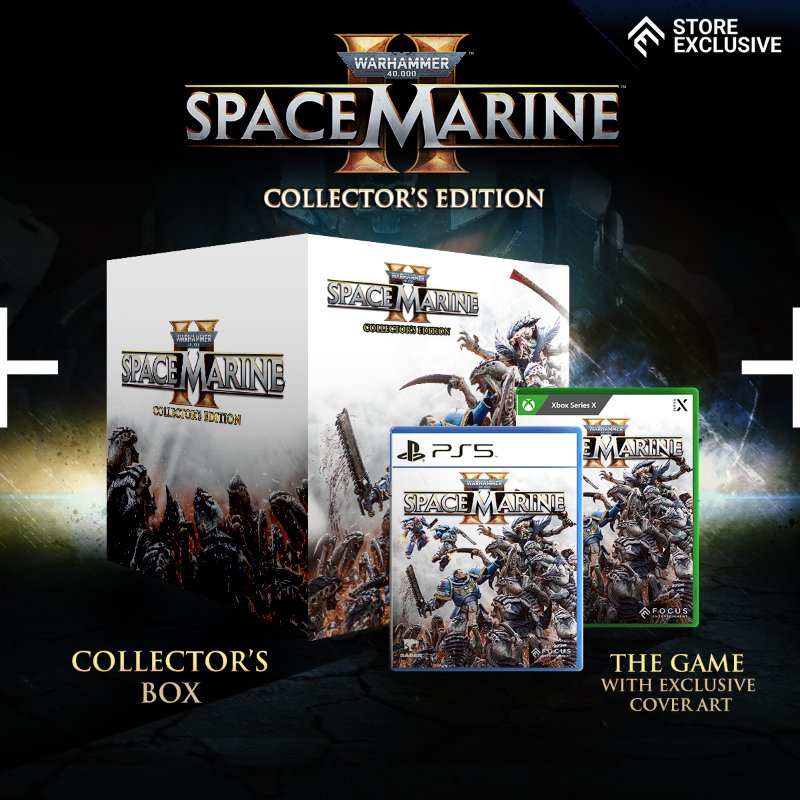Focus_entmt's tweet photo. The cult-classic Space Marine franchise is about to return!

Pre-order the Collector’s Edition of Warhammer 40,000: Space Marine 2 now 🔥