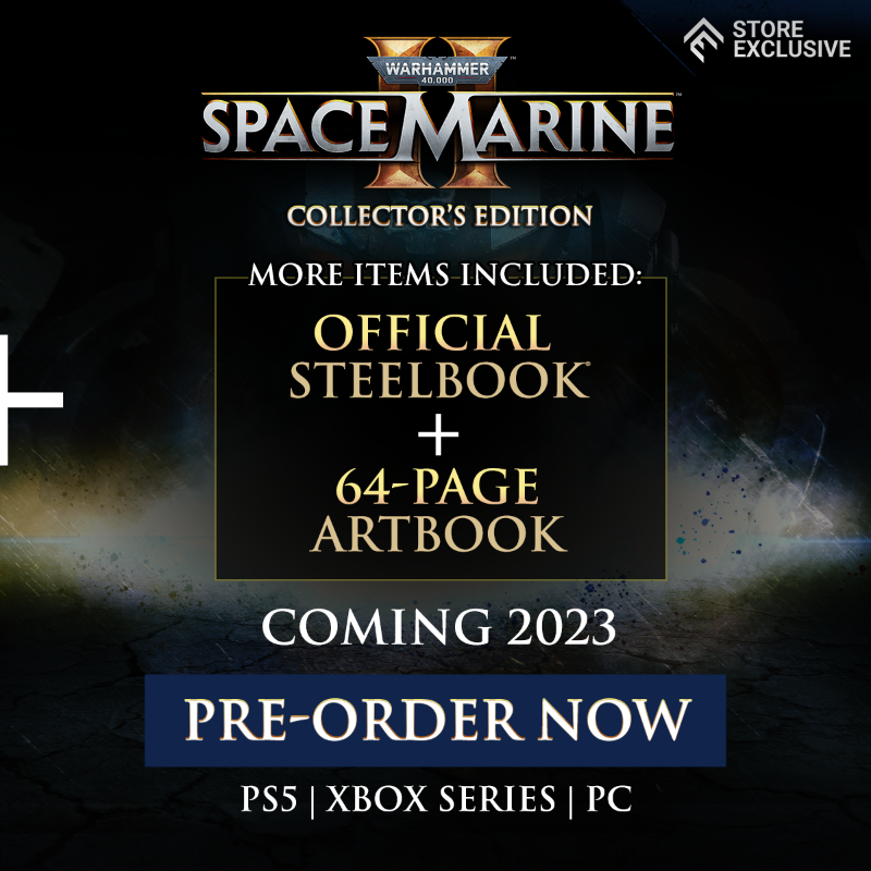 Focus_entmt's tweet photo. The cult-classic Space Marine franchise is about to return!

Pre-order the Collector’s Edition of Warhammer 40,000: Space Marine 2 now 🔥