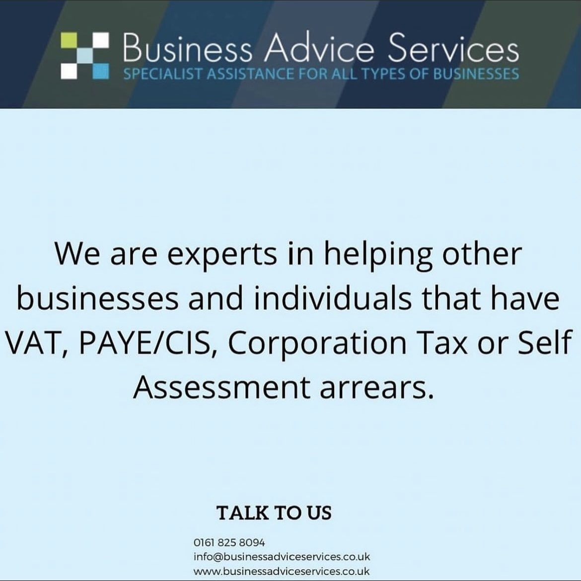services_advice's tweet photo. Struggling to resolve issues with HMRC?

We are experts with over 15 years experience in helping other businesses and individuals that have VAT, PAYE/CIS, Corporation Tax or Self-Assessment arrears 

When a business is in arrears with HMRC there are numerous options to choose. https://t.co/EdLD1xb0PM