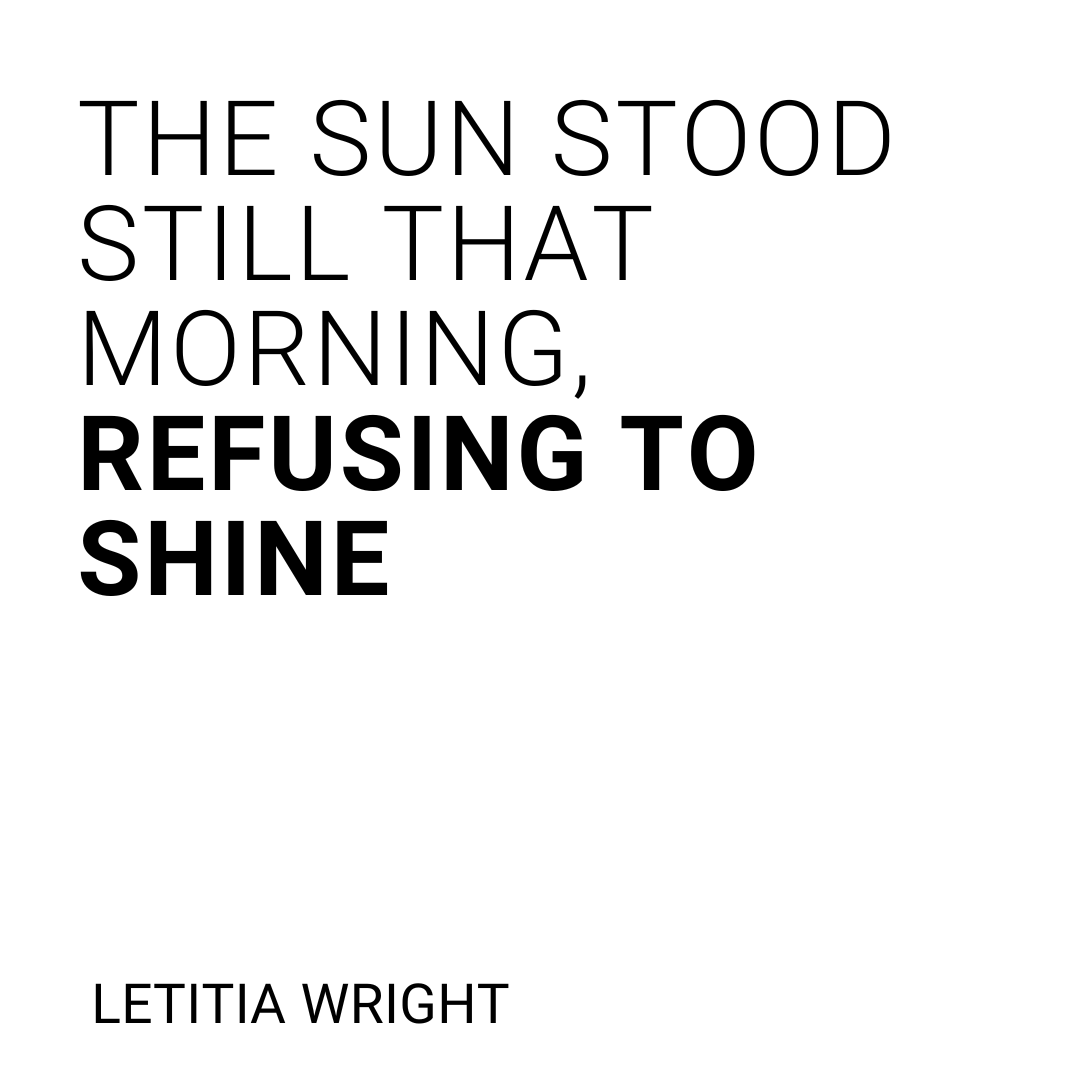Actress Letitia Wright received the news about the death of her colleague and friend Chadwick Boseman on a late-August morning in 2020

For Letitia's full spoken-word word poem from which we've pulled this quote, please see her Instagram post 
https://t.co/kKcMJXJxZC https://t.co/CTLW8tBe0W