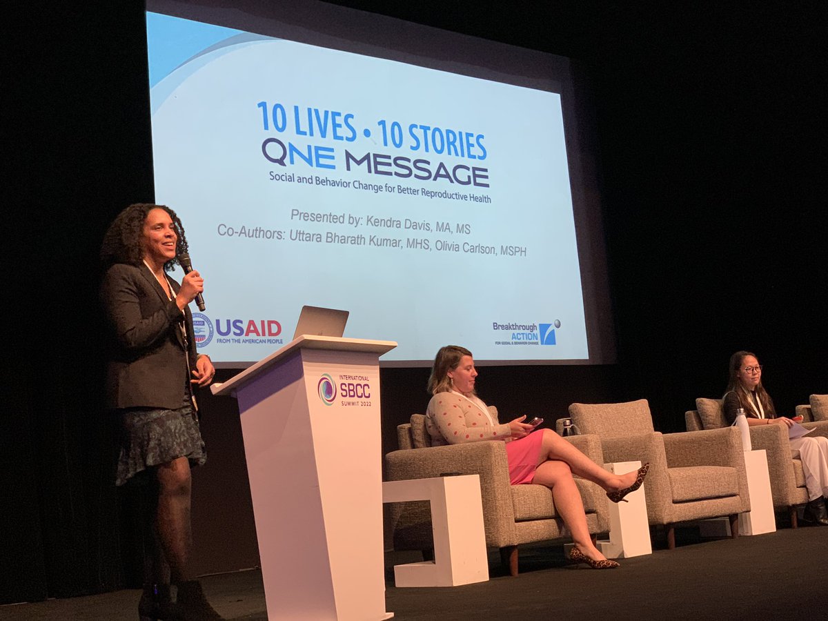uttarabk's tweet photo. Kendra Davis makes a compelling case for the role of SBC in improving Family Planning and Reproductive Health outcomes, through 10 winning personal stories from around the world @SBCCSummit #SBCCSummit @JohnsHopkinsCCP @Breakthrough_AR https://t.co/z14OpWuZGG