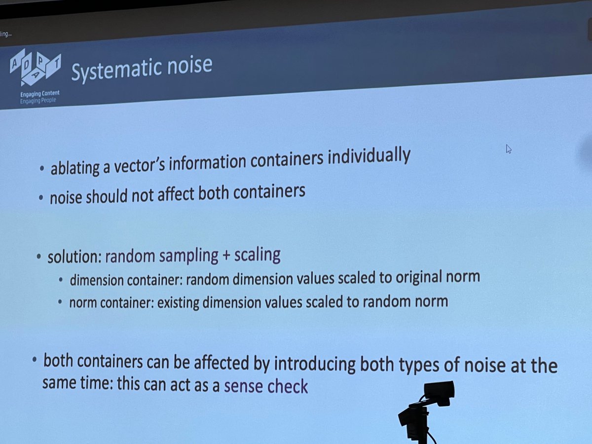 Yonatan Belinkov (@boknilev) on Twitter photo Oral 4 by <a href="/Lemoncloak/">Filip with an ‘F’</a> on Probing with Noise: Unpicking the Warp and Weft of Embeddings Oral 4 by <a href="/Lemoncloak/">Filip with an ‘F’</a> on Probing with Noise: Unpicking the Warp and Weft of Embeddings