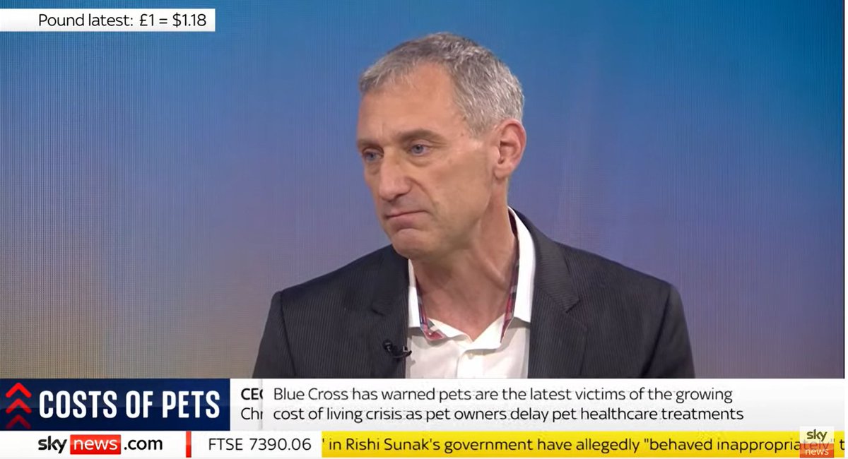 It's been a privilege to raise awareness of how the cost of living crisis is affecting pet owners, and how @The_Blue_Cross' can support, on @SkyNews and @StephLunch recently! We will continue to raise these important issues across national media.