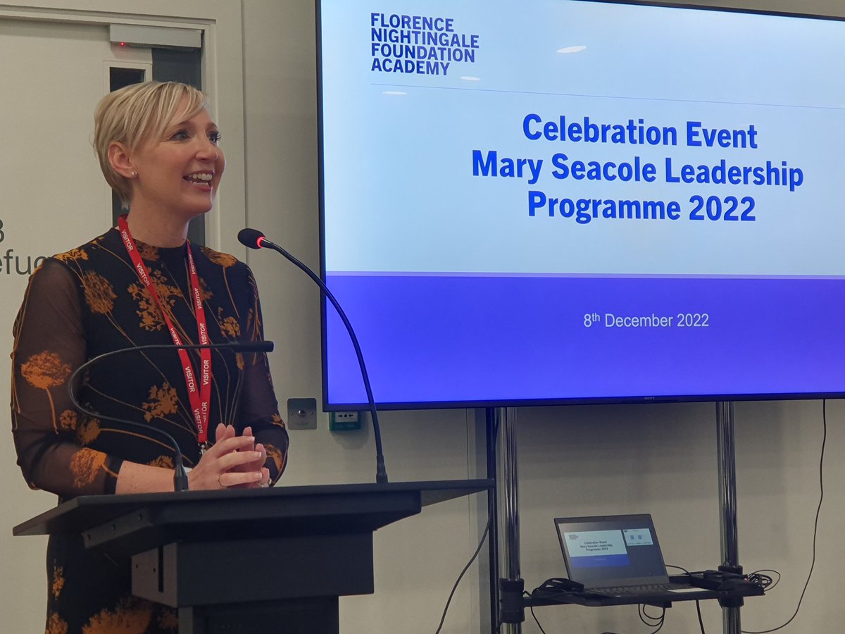 FNightingaleF's tweet photo. Our deputy CEO @GemmaStacey10 welcomes participants to our Mary Seacole #leadership programme celebration event. Thanks especially to @seacolestatue for a fantastic partnership, to @NHS_HealthEdEng for trusting us + the unions for all their support. 
Watch out for more tweets! https://t.co/vtCg2RjlyI