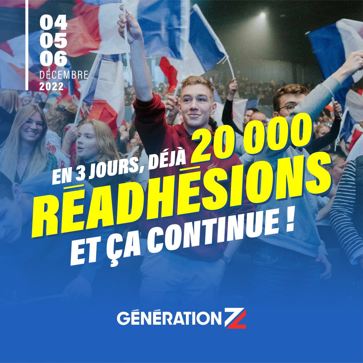 Marion Maréchal on Twitter "20.000 réadhésions en seulement 3 jours à Reconquete_off ! Battons