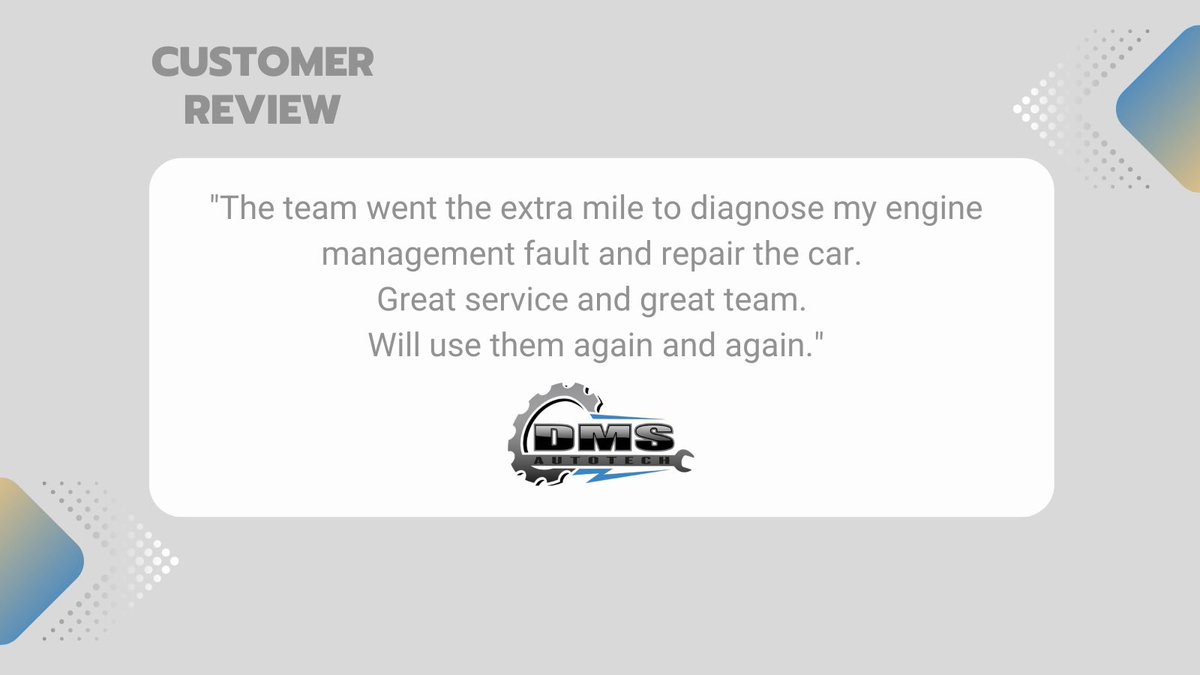DmsAutotech's tweet image. We will always do our very best for our customers &amp;amp; we just love receiving feedback like this. Thank you to the customer who left this fantastic review, and thanks to everyone else who has left a review in the past. #dmsautotech #churchlawton #MOT #service #cars #garage #cheshire