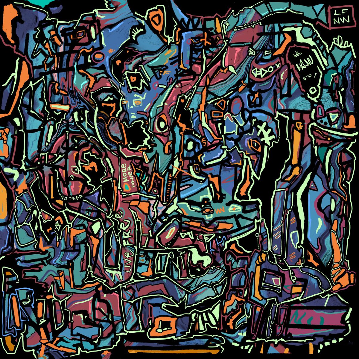 GM 🥷🏿🥷🏿

#digitalpainting #procreate #abstract #expressionism #artoftheday #art