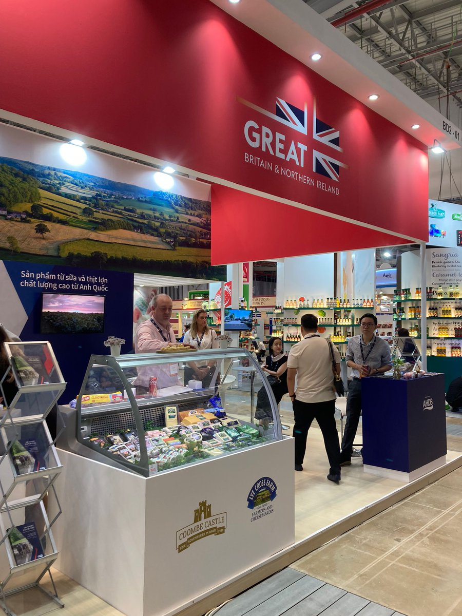 AHDB Dairy (@ahdb_dairy) on Twitter photo After a busy few days introducing exporters to retailers and distributors, our export team are rounding off their week at the Food and Hotel Vietnam trade show.
"Really busy show. Lots of energy, enthusiasm and interest in British cheese." reports <a href="/Export_Foodie/">Lucy Randolph</a> After a busy few days introducing exporters to retailers and distributors, our export team are rounding off their week at the Food and Hotel Vietnam trade show.
"Really busy show. Lots of energy, enthusiasm and interest in British cheese." reports <a href="/Export_Foodie/">Lucy Randolph</a>