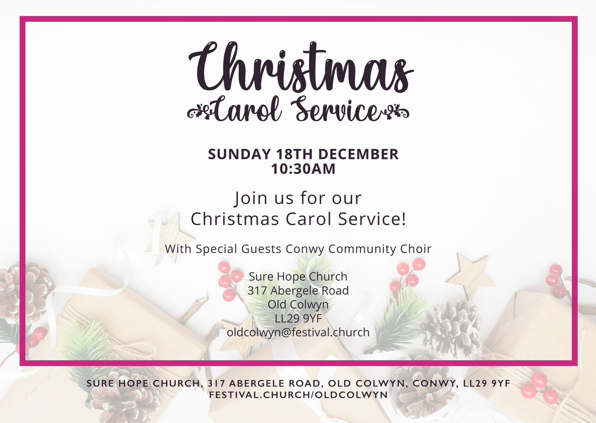Join us next week Sunday for our Carol Service! 
#oldcolwyn #christmas