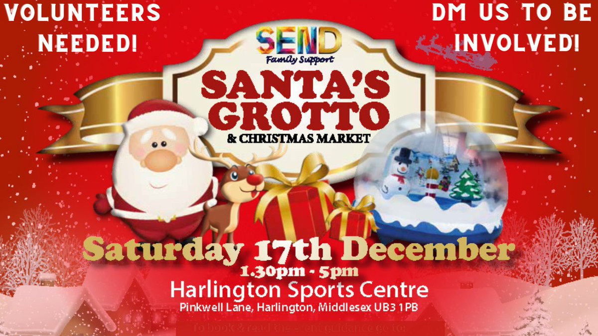 We're looking for volunteers to help us at the Santa Grotto's and Christmas Market! If you are interested in taking part, please DM us!! 

#christmasfair #brunelvolunteers #12waysofgiving #bruneluni
