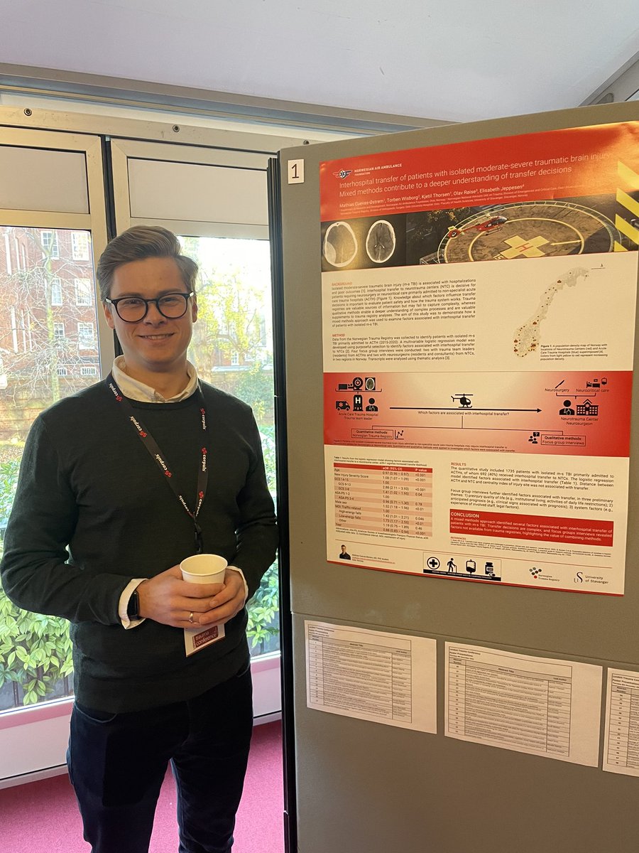 Maren Ranhoff Hov (@marenrhov) on Twitter photo Mathias Cuevas-Østrem <a href="/MathiasOstrem/">Mathias Cuevas-Østrem</a> presenting important data on traumatic brain injury and propability of transfer to neurosurgery from <a href="/Traumeregister/">Traumeregisteret OUS</a> and @Luftambulansen at <a href="/LDN_TC/">London Trauma Conference</a> 2022 Mathias Cuevas-Østrem <a href="/MathiasOstrem/">Mathias Cuevas-Østrem</a> presenting important data on traumatic brain injury and propability of transfer to neurosurgery from <a href="/Traumeregister/">Traumeregisteret OUS</a> and @Luftambulansen at <a href="/LDN_TC/">London Trauma Conference</a> 2022