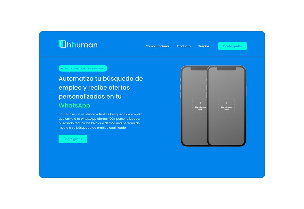 Después de una semana del "lanzamiento":

- 300/1.000 personas en lista de espera 
- Persona a bordo a cargo de la parte tecnológica
- Planteando el relanzamiento

Seguimos para bingo ;) 

@hhumanHQ