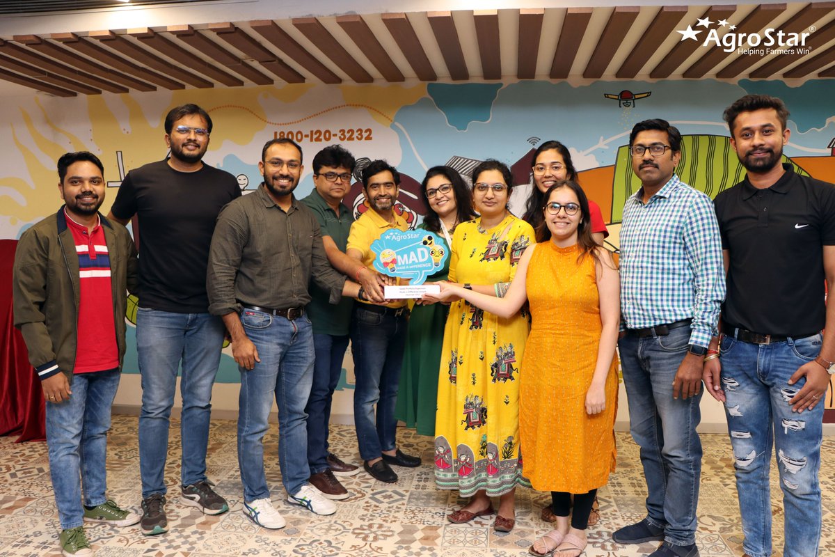 agrostar_in's tweet photo. Last week we concluded The #AgroStar all-hands meet, a highly anticipated event for all #AgStars where we come together as a team to reflect upon the learnings of the past quarter and get a peek into the way forward. π€ π
.
.
(1/3) https://t.co/4HPq6y1SJl