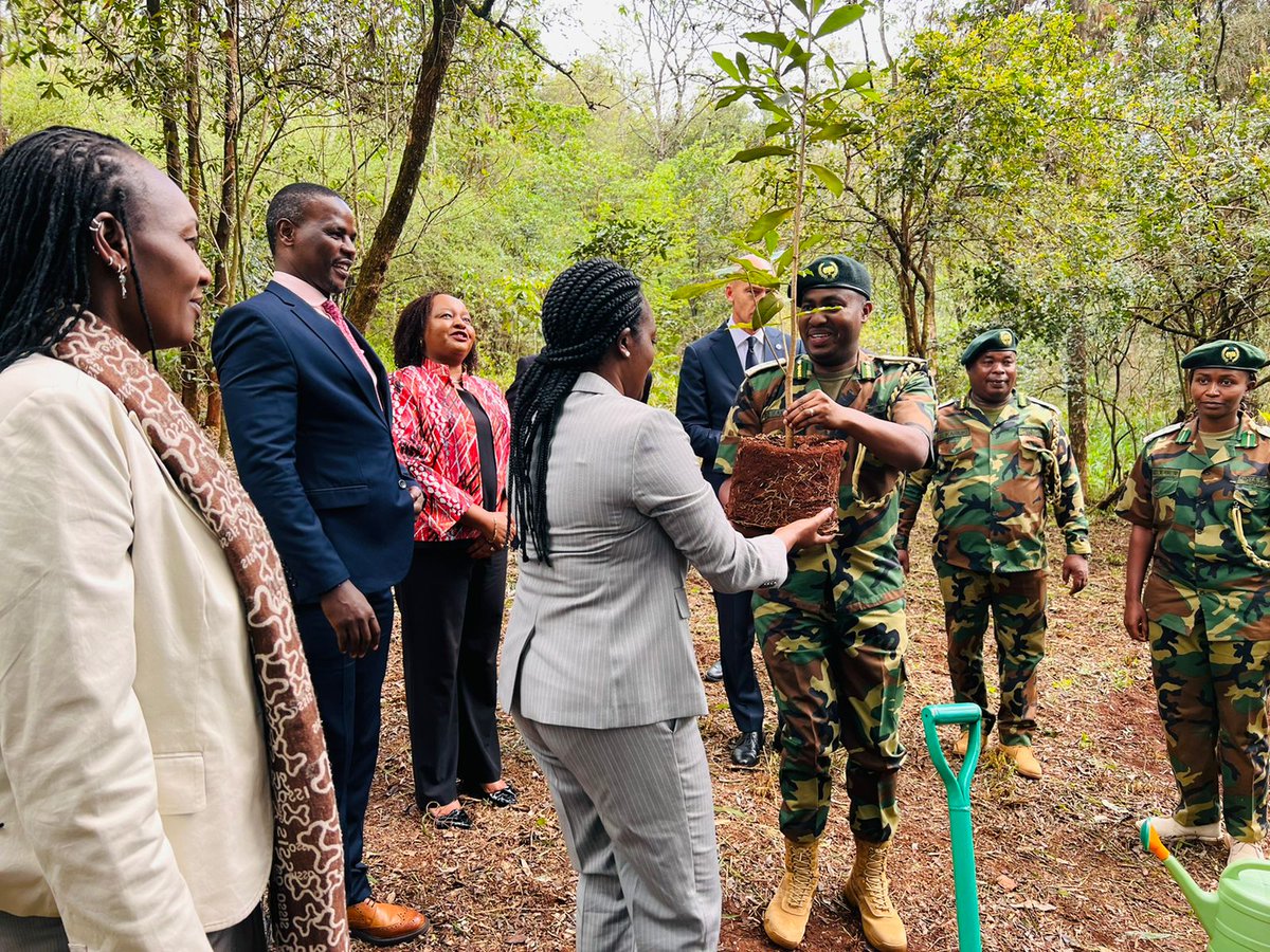 kusiafrica's tweet photo. "Trees are poems that the earth writes upon the sky."
A team led by Hon. Roselinda Soipan Tuya CBS; CS, Ministry of Environment and Forestry, H.E. Anne Waiguru; Chair, Council of Governors and Dr. Wilfred Kiboro; Chairman, @NationMediaGrp plant trees at the #KusiFest2022. https://t.co/dSmedUy787