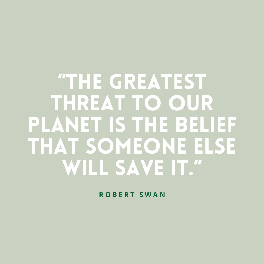freshppact's tweet photo. The greatest threat to our planet is the belief that someone else will save it ~ Robert Swan https://t.co/4gE3e89G0l