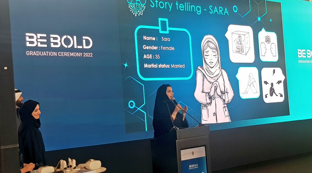 EntMagazineME's tweet photo. The fourth and final BE BOLD 2022 team pitching today is Healing Clouds.

BE BOLD 2022 strategic partners include: @EHSUAE, @DHA_Dubai, @ViatrisInc, @AiKlaim and @jnjnews.

#Togetherforhealthuae #BEBOLDUAE #MOHAP_uae @mohapuae https://t.co/3DavBg5hsd