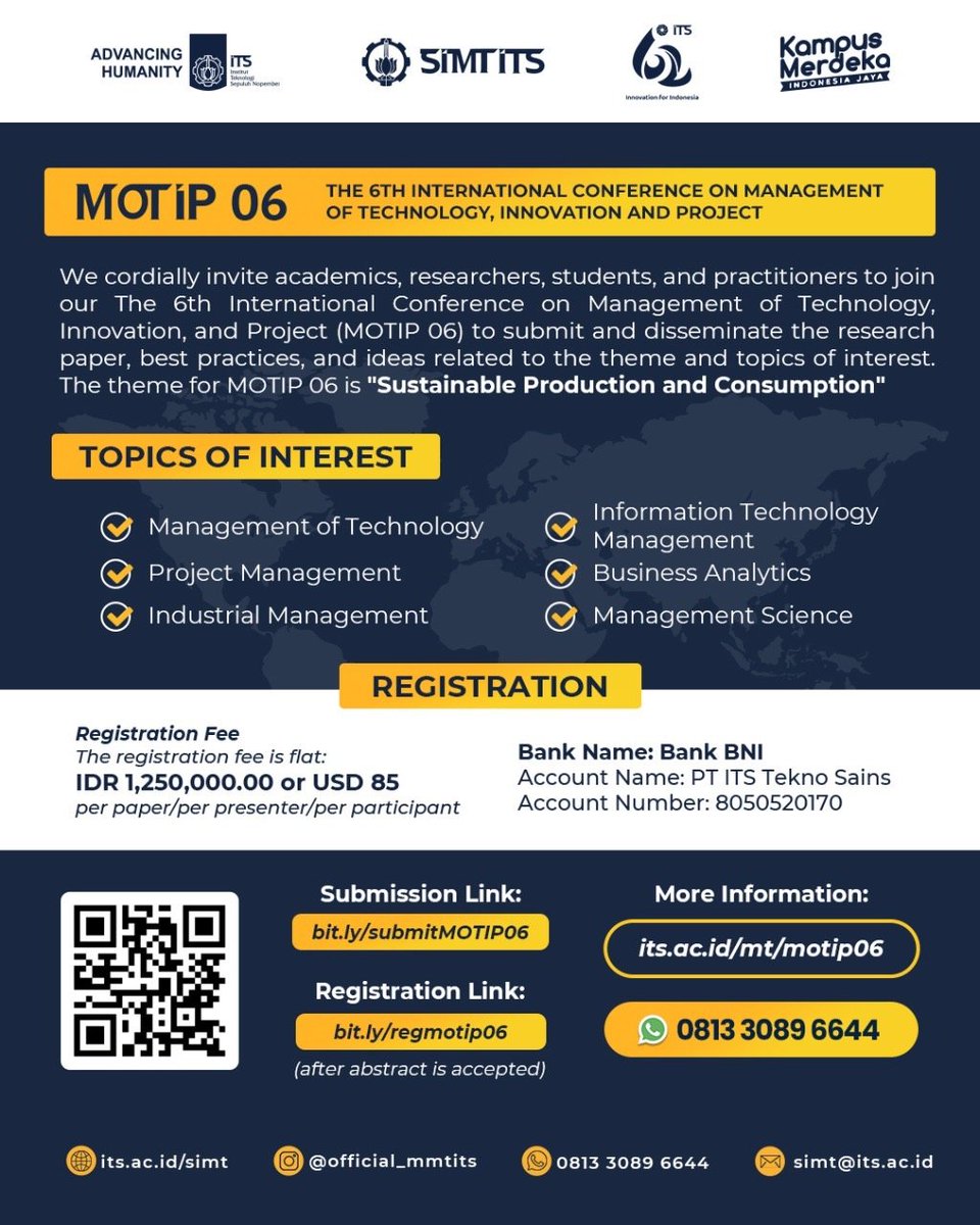 its_campus's tweet photo. ℹ️ Fully Information:
https://t.co/qC7Gw4x08L

#motip06 #simtits #mmtits #dmtits #internationalconference #infoseminar #ITSCampus #ITSSurabaya https://t.co/vyjuw5hG5w
