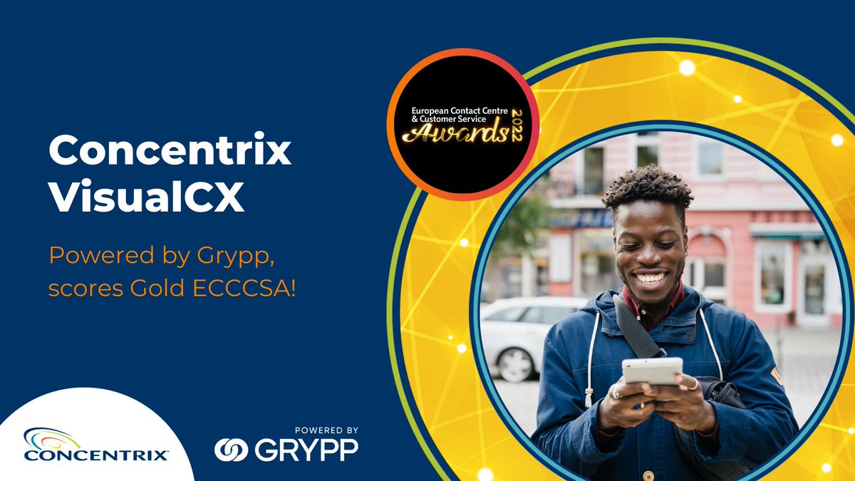 Cheers to tech wins!🥇So thrilled to share that <a href="/Concentrix/">Concentrix</a> VisualCX – Powered by Grypp, was recognized for Best Innovation in Customer Service. Our partnership allows us to bring next-gen visual solutions as we design, build, &amp; run the #FutureOfCX! ow.ly/V1vh104lm2s