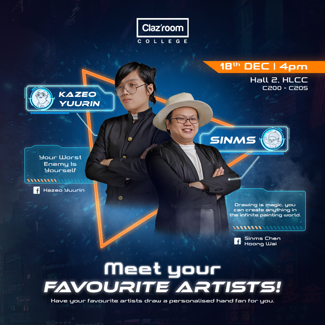 ClazroomCollege's tweet photo. Comic Fiesta is just around the corner. This time we are coming with exciting activity and intense lucky draw session. Make sure you drop us a visit and join the fun together!

Check out our post below 👇 See you guys soon at #comicfiesta2022 🥳
#clazheat
#sharingiscaring https://t.co/a1as9I6yIh