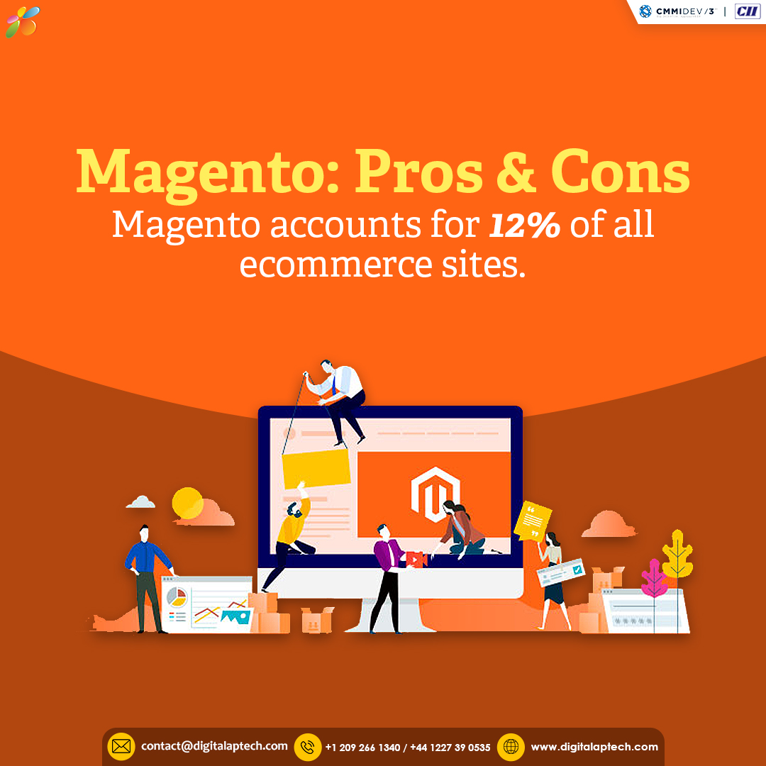 DigitalApTech's tweet image. Magento is the most popular ecommerce platform globally with a 1.1% share of the CMS market. Click the link below to know more about the associated risks and benefits of Magento eCommerce development.
🌐 bit.ly/3iQ0LOs
📞+91 98315 59695
#eCommerce #magentowebdevelopment
