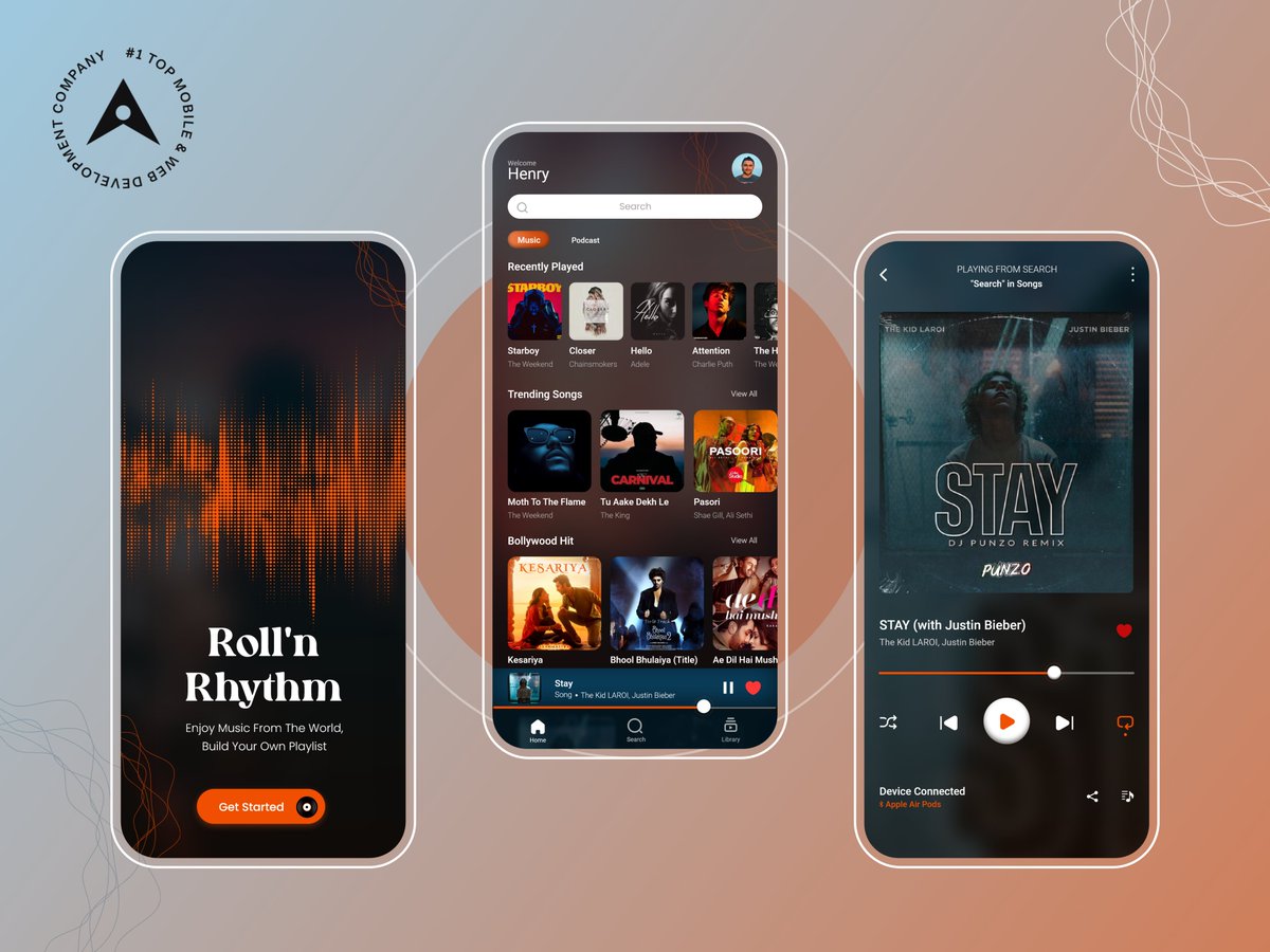 RipenAppsTech's tweet image. For the music lovers, from our passionate team of UI/UX designers; we are delighted to deliver a flawless and interactive UI/UX design in music streaming app.📱

#musicapp #musicappdevelopment #uiuxdesign #music #mobileappdevelopment
#mobileappdevelopmentcompany #RipenApps