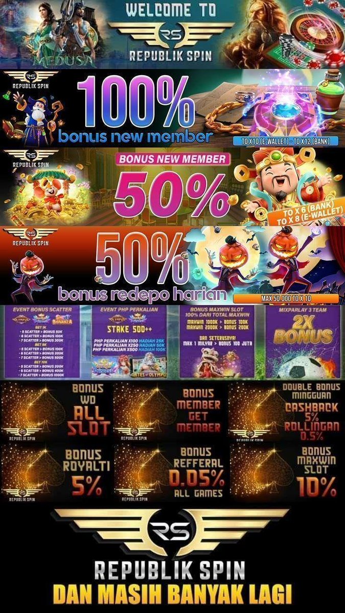 BonusNewMember's tweet photo. Situs Slot Terbesar &amp; Terpercaya di ASIA
🌎#REPUBLIK_SPIN BONUS NEW MEMBER 100% &amp; 50% MAX 200rb (TO x6)
LINK ALT: https://t.co/1NDF6lkfAT
FB OFC: https://t.co/ZAZxNdoISZ

#slotgacorhariini #games #slotgacor #Qatar2022 #WorldCup2022 #WorldAIDSDay2022 #pgsoft #gamergirl #SLOTSATHU https://t.co/VLKeittIuy