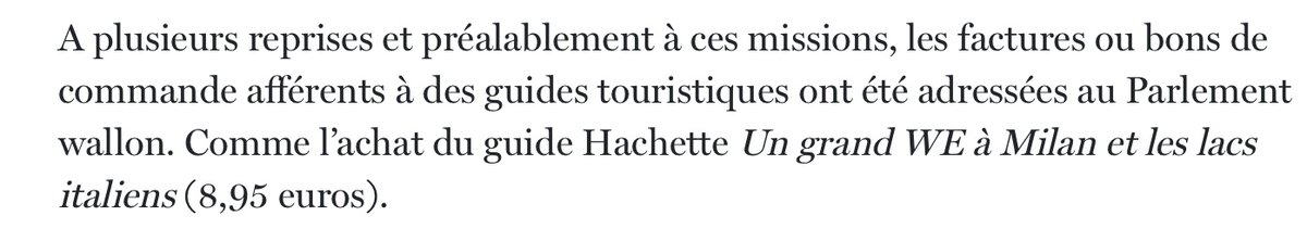 Les aventures du greffier et Marcourt feraient un merveilleux roman sur la mediocrité de l’âme humaine. Deux petits bonshommes à la tête d’une région en faillite se gâtant dans des hôtels de luxe et mesquins jusqu'à se faire rembourser des guides de voyages à 8 euros.