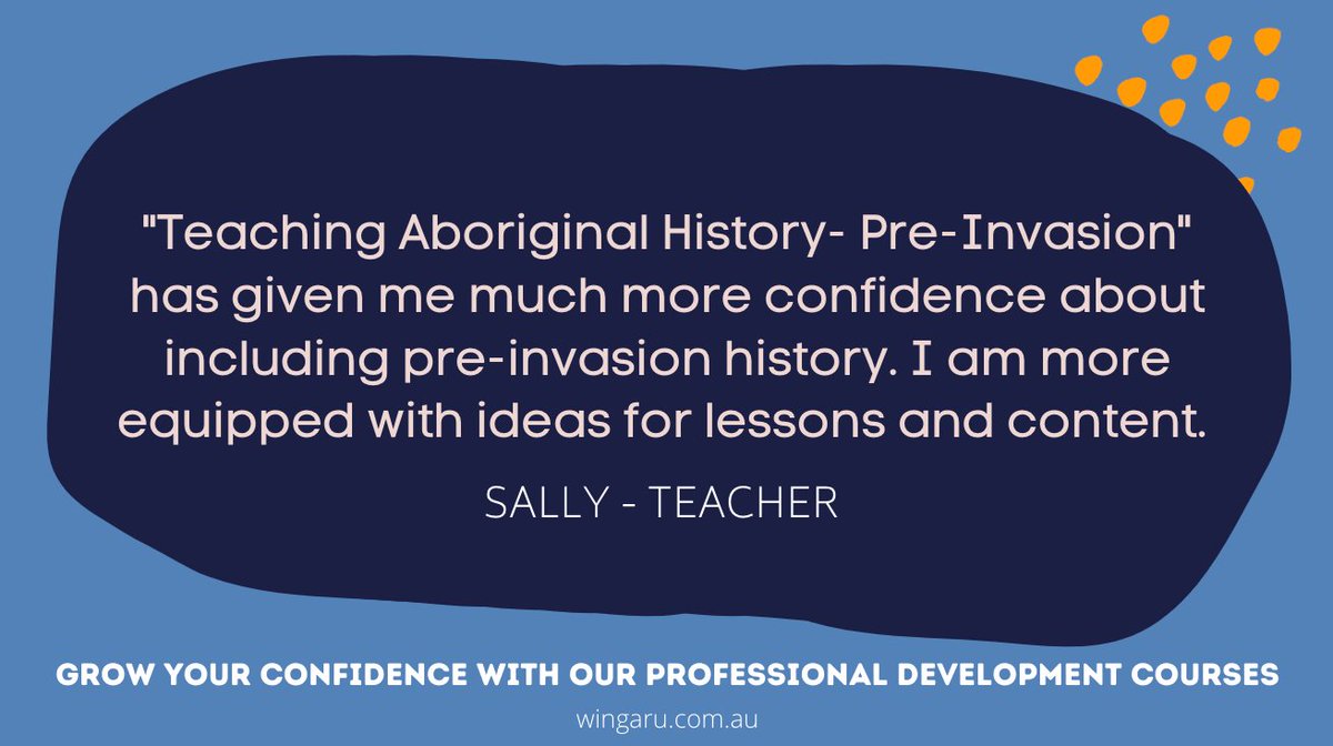 Build your knowledge at your pace with our online #ProfessionalDevelopment courses. Our courses are designed and delivered by #Aboriginal educators and meet the Australian Professional Standards for Teachers.

Visit wingaru.com.au/wingaru-teach.… to learn more about our courses.
