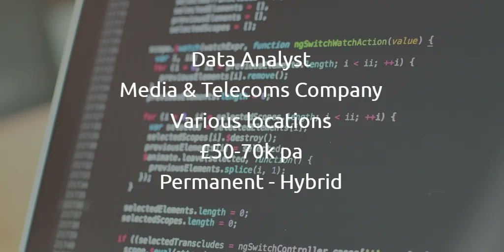 Links Resourcing (@links_rec) on Twitter photo We would like to hear from Data Analysts seeking their next exciting role. Please contact <a href="/NickCopeLinks/">Nick Copeland</a> to discuss the full job specification. #techrecruitment #SQL #BigQuery #tech We would like to hear from Data Analysts seeking their next exciting role. Please contact <a href="/NickCopeLinks/">Nick Copeland</a> to discuss the full job specification. #techrecruitment #SQL #BigQuery #tech