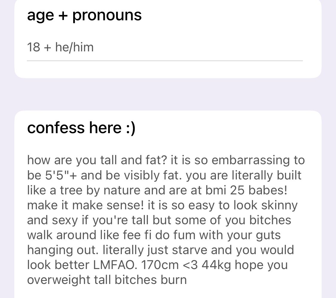 edtwtconfesses's tweet photo. tw: fatphobia https://t.co/OP4NgAQwpi