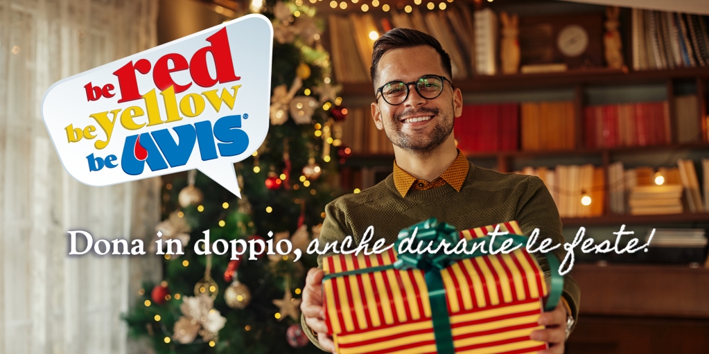 avisnazionale's tweet photo. Ecco la nostra campagna natalizia! 🤩 🎄
Tutte le #AVIS l'hanno ricevuta, per poterla usare sui loro profili social, siti e messaggi di auguri e per lasciare a ognuno un promemoria semplice, ma importante:
anche durante le Feste, #donaindoppio!
#BeRed ❤ #BeYellow 💛 #BeAvis 💙 https://t.co/92pHRqA7PA
