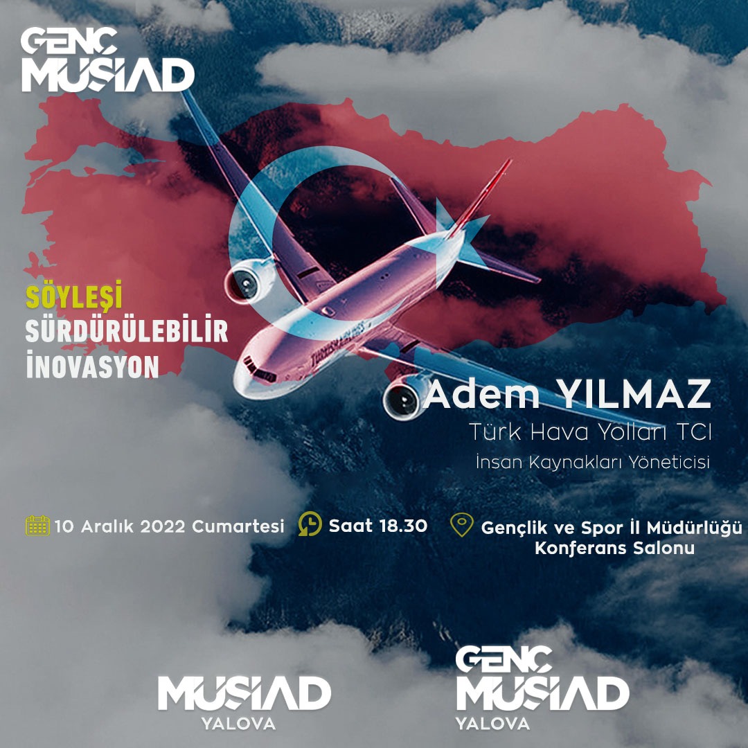 İnsan Kaynakları Yöneticisi Adem Yılmaz'ı ağırlayacağımız "Sürdürülebilir İnovasyon" konulu söyleşimize tüm gençlerimizi bekleriz.

📍10 Aralık Cumartesi
📍Saat: 18.30
📍 Gençlik ve Spor İl Müdürlüğü Konferans Salonu