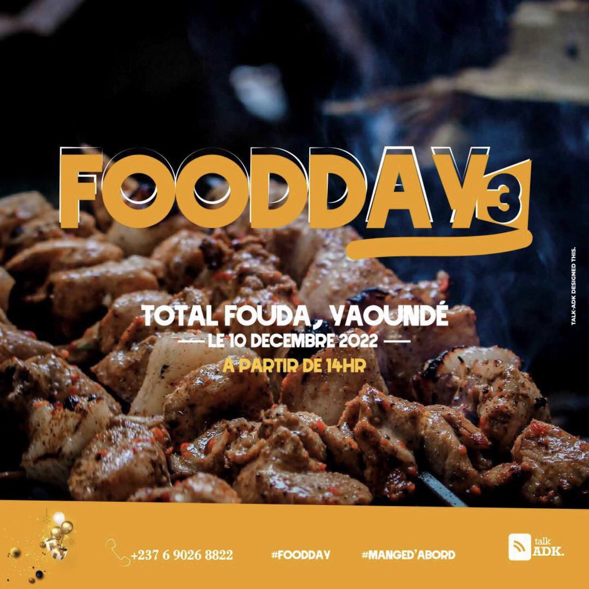 JordyMk's tweet photo. Les gars vous faites quoi le 10 décembre ??. Venez tous alors au #Foodday3. Comme on dit souvent bien manger c’est Top mais manger avec une convivialité et un bon entourage c’est encore mieux .Y’aura tout🤤🤤🤤. Pour plus d’info contactez @assther2 https://t.co/SRxhLAn7sr