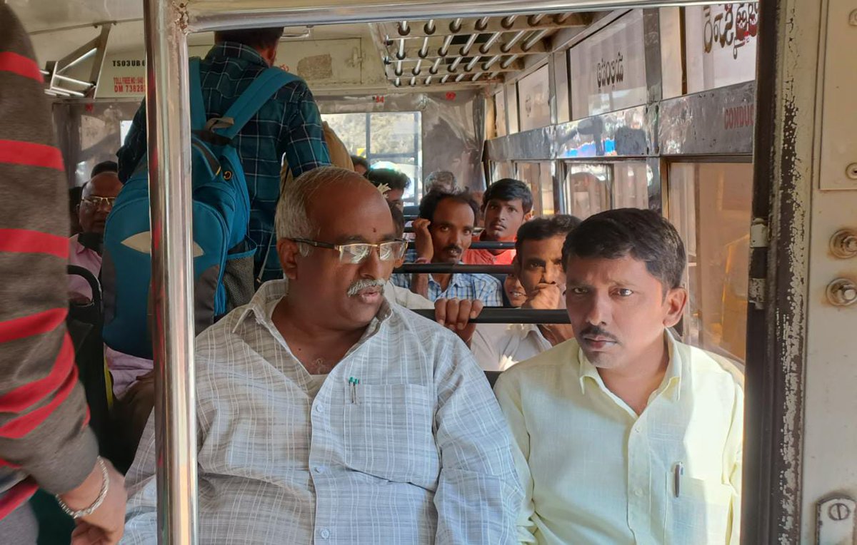 Dm wl2 traveling in PVG bus from mallampally to Hanamkonda during bus day.#ChooseTSRTC