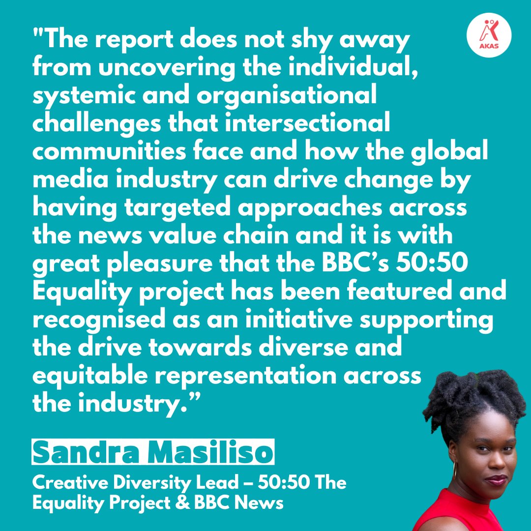 AkasAudience's tweet photo. Sandra Masiliso, Creative Diversity Lead - 50:50 The #EqualityProject & @BBCNews reflects on the latest #MissingPerspectivesReport from lead author @LubaKassova and lead researcher @RichardACAddy. Link to full report: https://t.co/tzTG7tPePy https://t.co/6VwCbiL2Wh