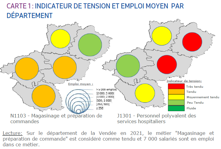 🔎Les #PayDeLaLoire est la région ayant les
tensions de #recrutement les plus élevées en #France.
💼Un nombre d’embauches en forte hausse et un taux de #chômage faible. Ainsi, plus de 7 métiers sur 10 sont en tension forte ou très forte.
➡️observatoire-emploi-paysdelaloire.fr/rubrique/les-m…