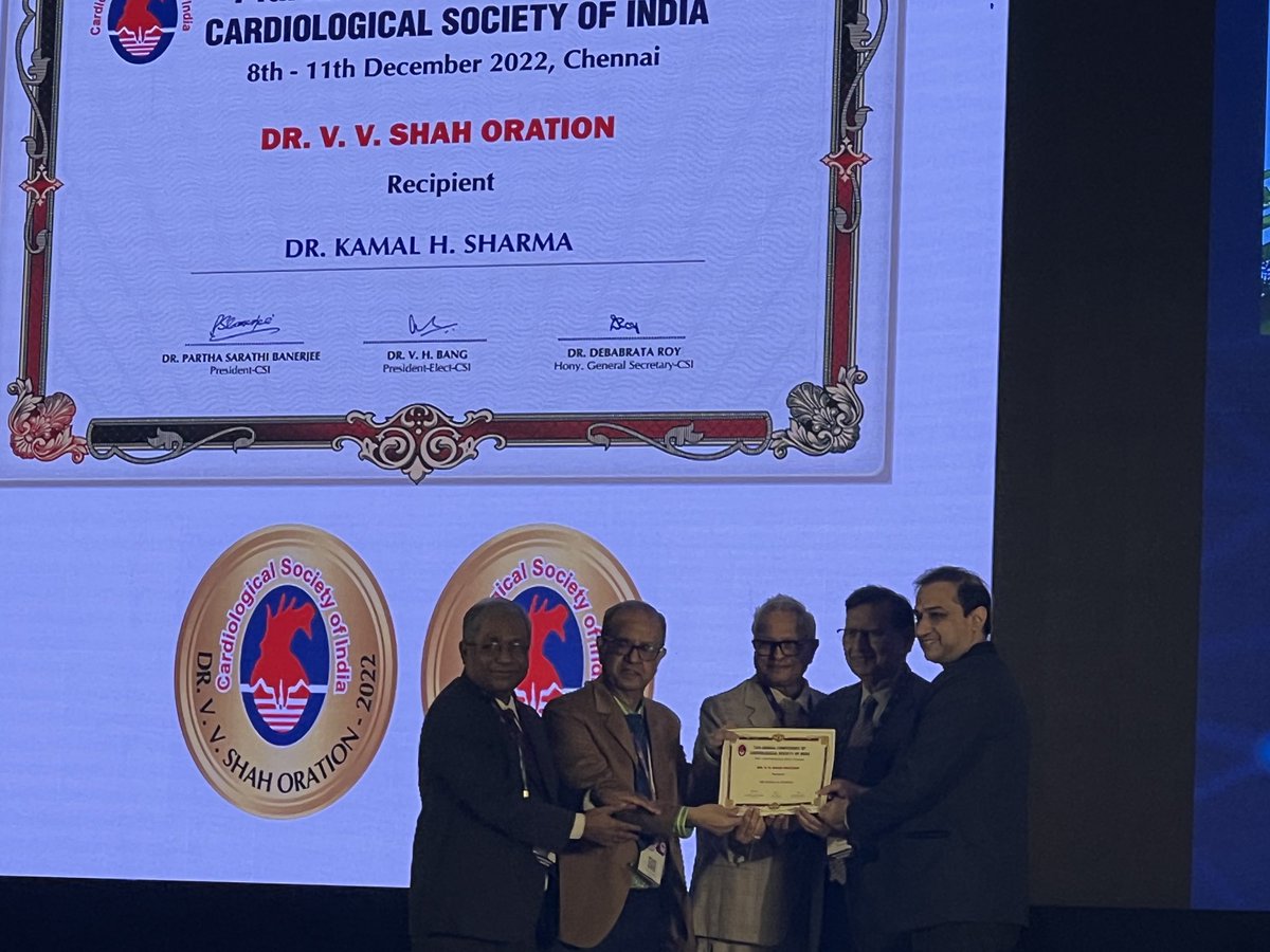 CsiChennai's tweet image. ⁦@kamalcardiodoc1⁩ ⁦@purviparwani⁩ ⁦@pmanokar⁩ Proud of You. Dr VV Shah Oration. #CSI2022