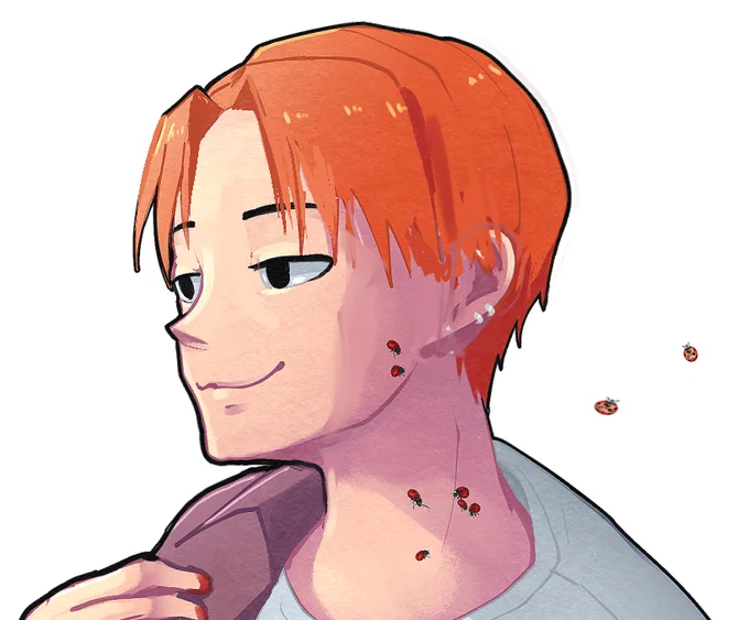 昨日の絵、耳もうちょっと後ろだな・・・ってなおしたやつ。 