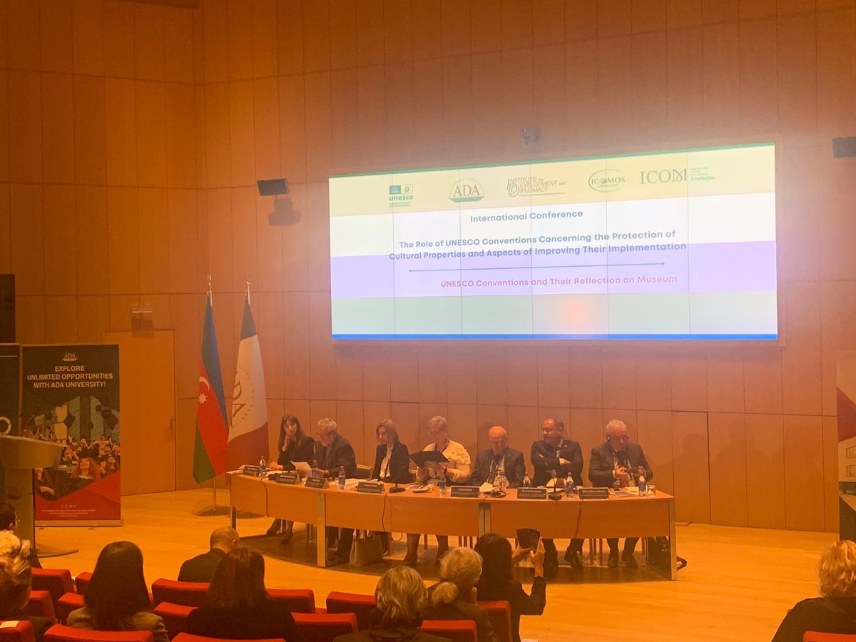UNESCO_AZ's tweet photo. The 2nd panel: “#UNESCO Conventions and Their Reflection on Museums” https://t.co/u4d052rakT