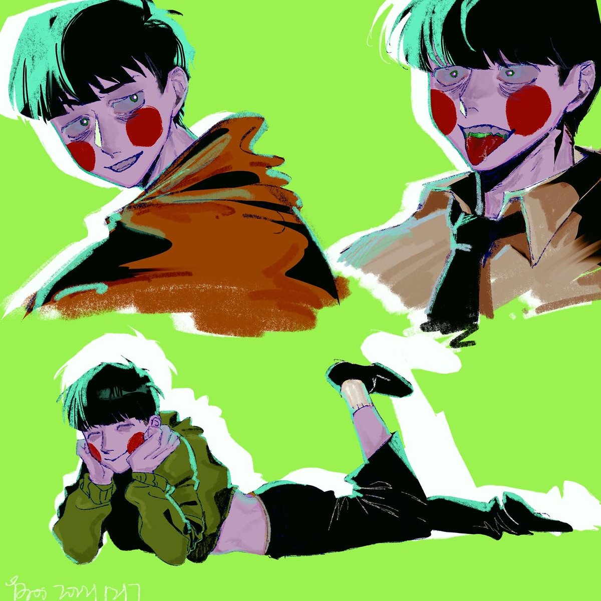 duaidroi's tweet photo. 影山茂夫,但是小酒窝
#モブサイコ100 #mobpsycho100 #灵能百分百 #art #artwork #ghost #ghostattachment #mob #かげやましげお #green #アニメ #anime #digitalart https://t.co/rFf3sSKULn