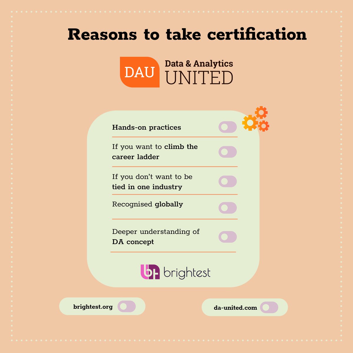 Data & Analytics United (@dataanalyticsu1) on Twitter photo 🤝Need support for your training course, exam certification, or accreditation?
📧Contact our team: info@brightest.org 🤝Need support for your training course, exam certification, or accreditation?
📧Contact our team: info@brightest.org
