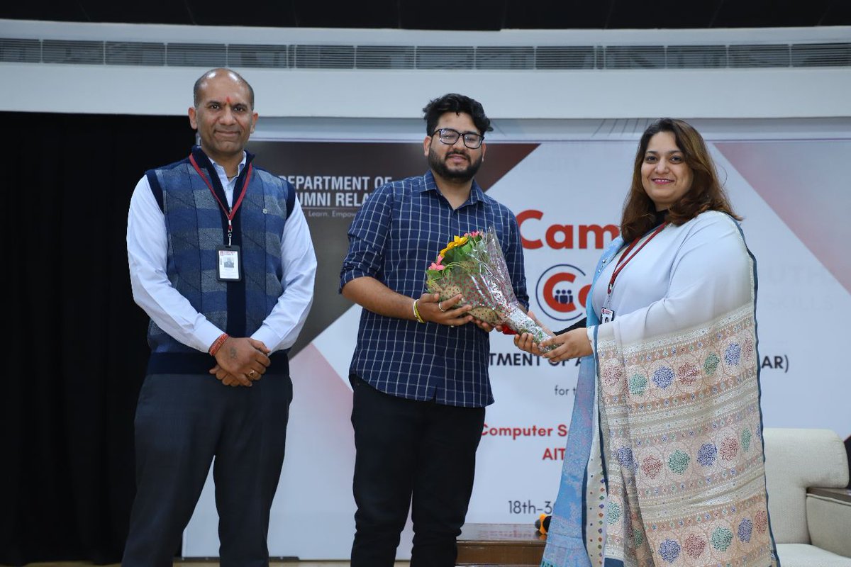 " This time on the other side of the table"From a student of the college to the 'Guest of Honor' in the same college as alumni. The journey has been efficacious.Had a delightful session with the juniors. Thanks <a href="/Alumni_CUAA/">Chandigarh University Alumni Association</a> for this opportunity.

#chandigarhuniversity  #Cu #IBM